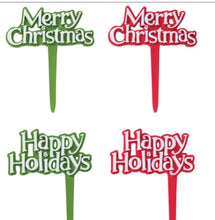 Load image into Gallery viewer, Holiday Tidings cupcake rings 12 pack