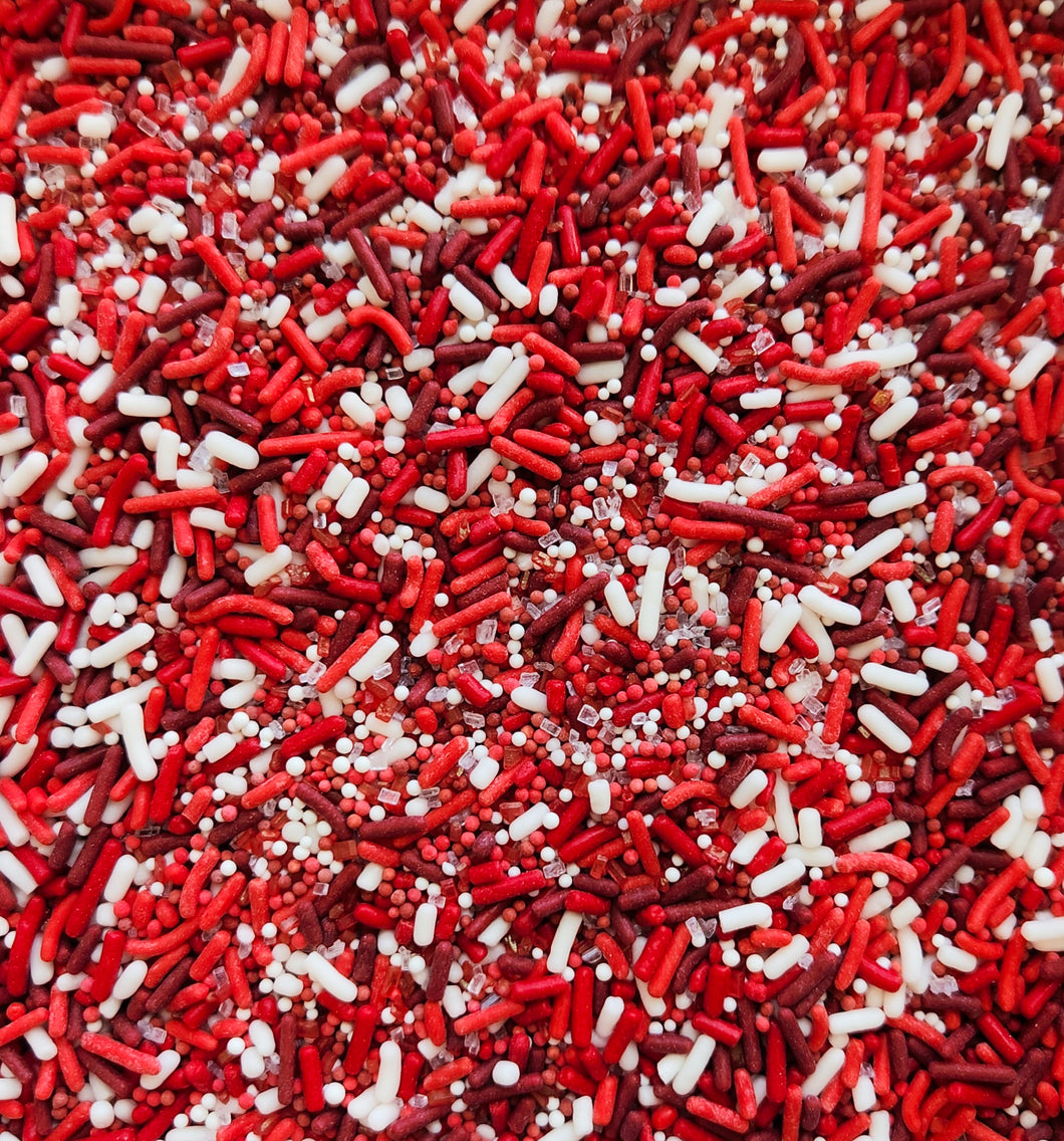 Red Monochromatic(ish) sprinkle mix