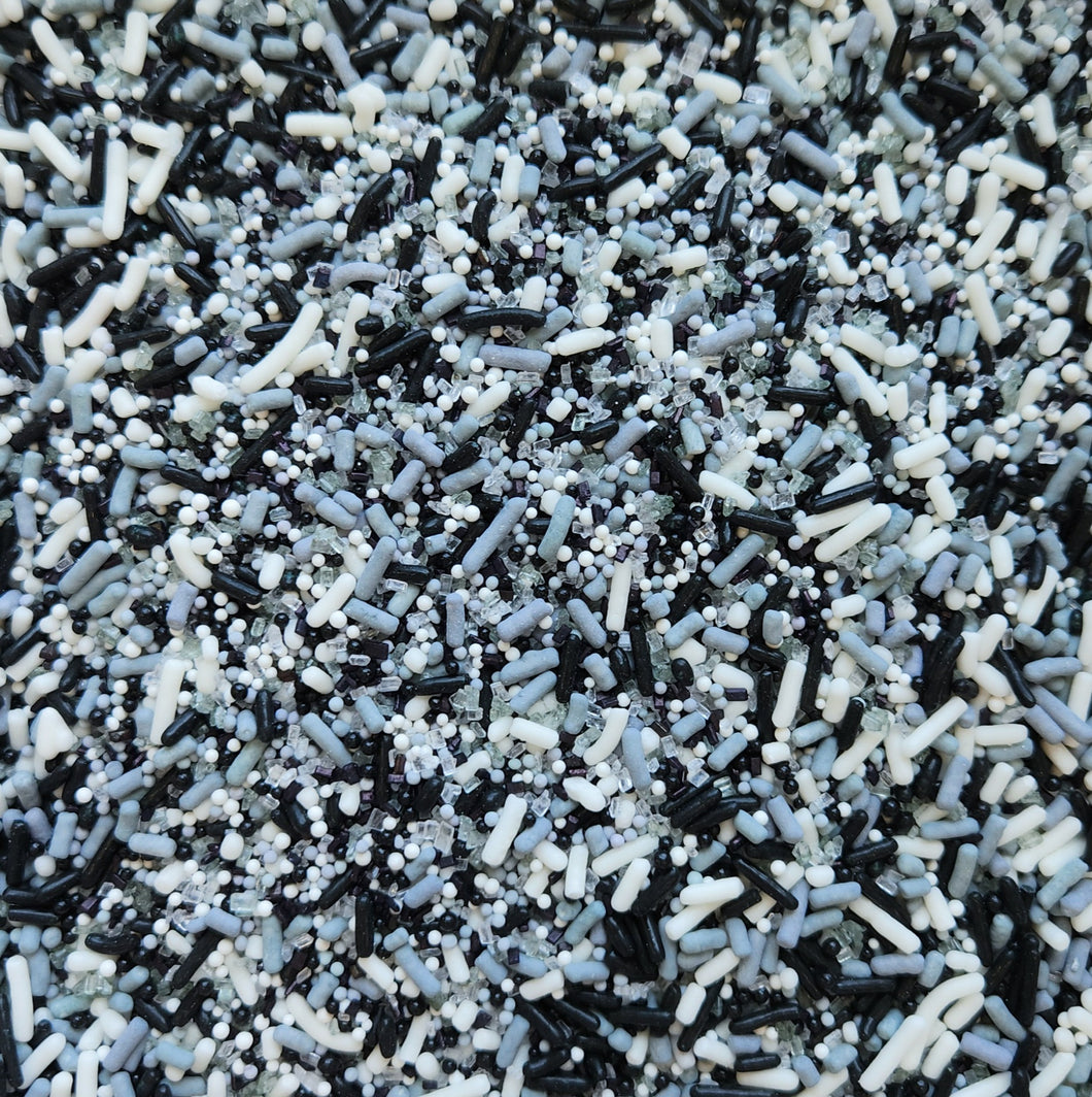 Black Monochromatic(ish) sprinkle mix