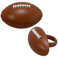 Load image into Gallery viewer, Football cupcake rings 12 pack
