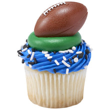 Load image into Gallery viewer, Football cupcake rings 12 pack
