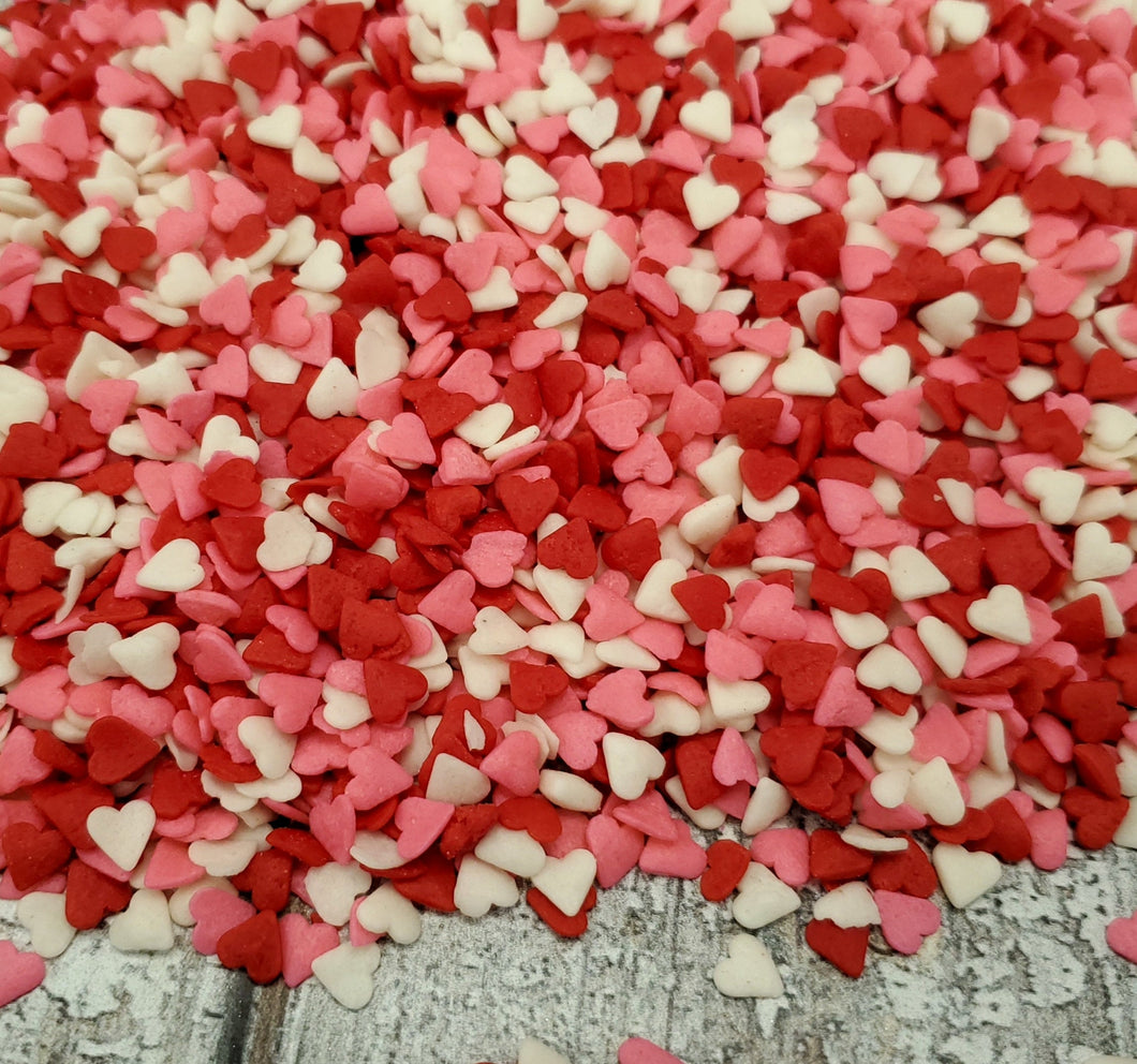 Red, Pink & White Confetti Sprinkles