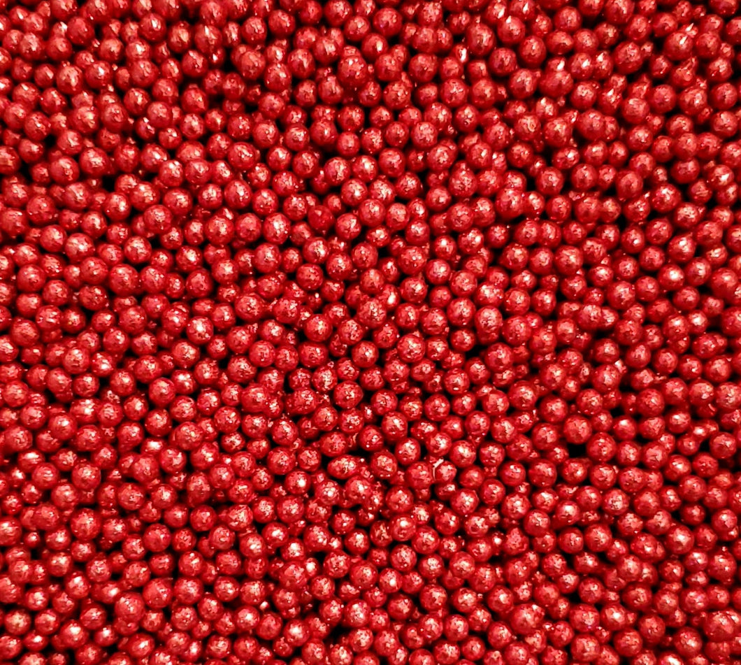 Red Glitter Pearls 4MM