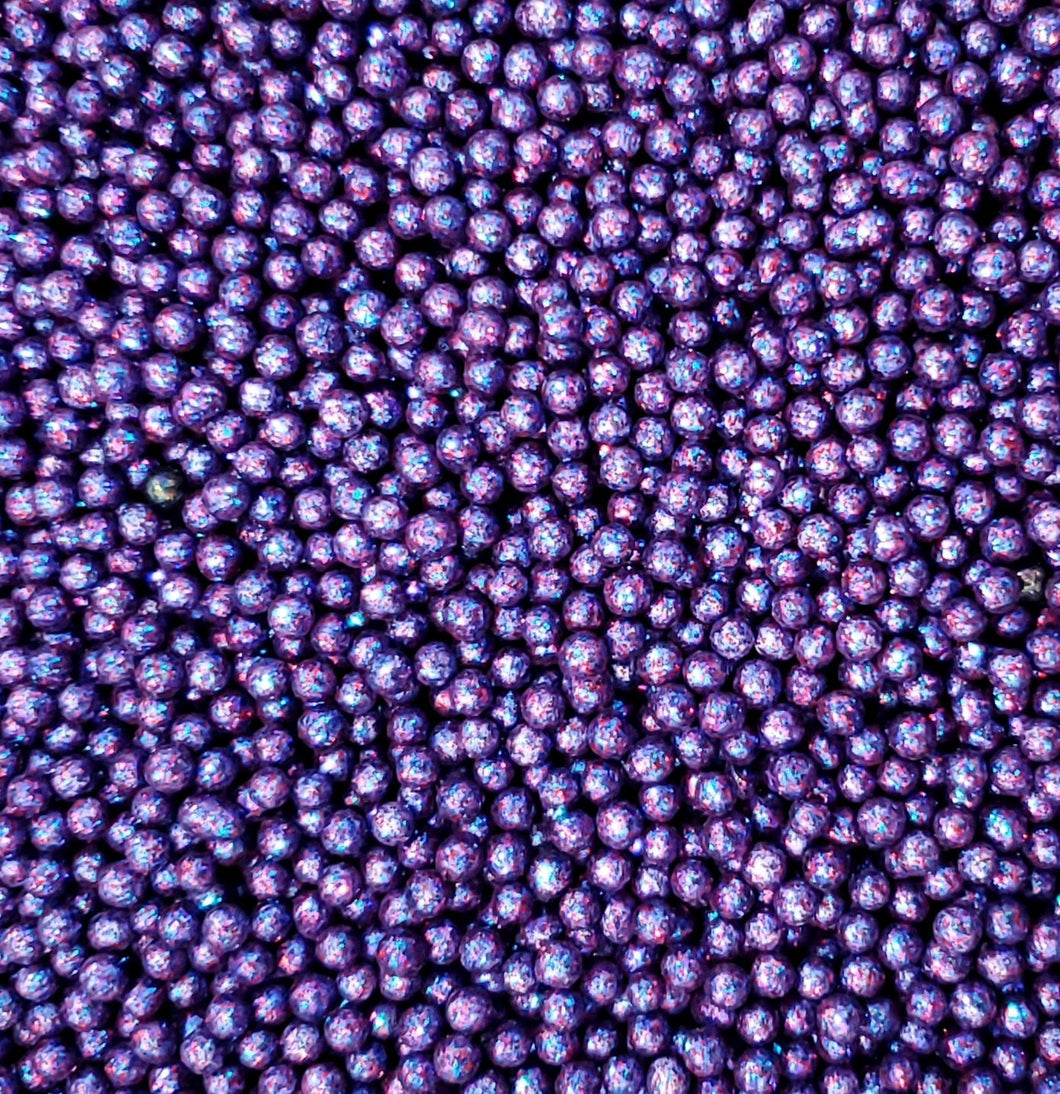 Cosmic Purple Glitter Pearls 4MM