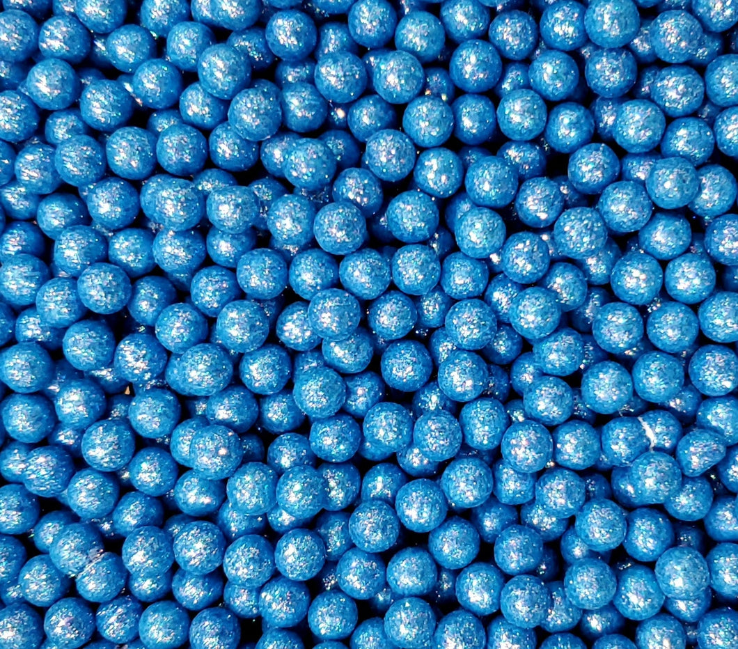 Blue Glitter Pearls 6MM