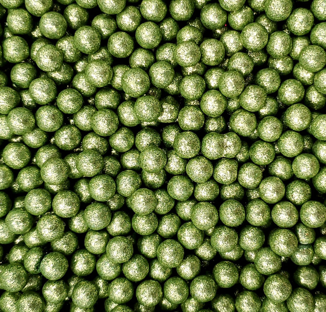 Avocado Glitter Pearls 6MM