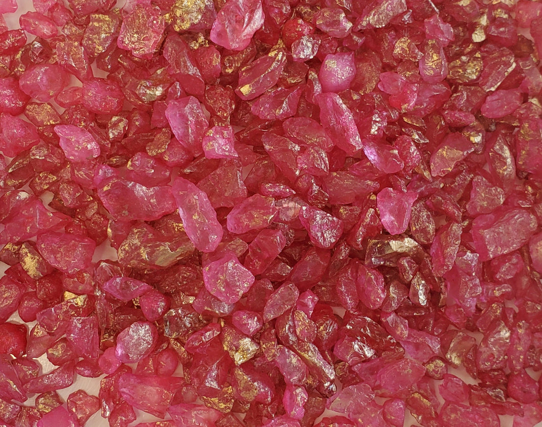 Hot Pink & Gold Sugar Rocks