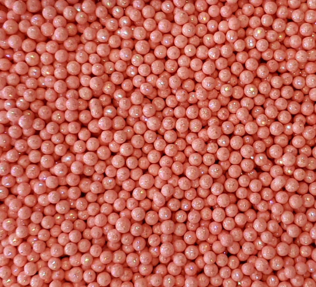 Pink Glitter Pearls 4MM