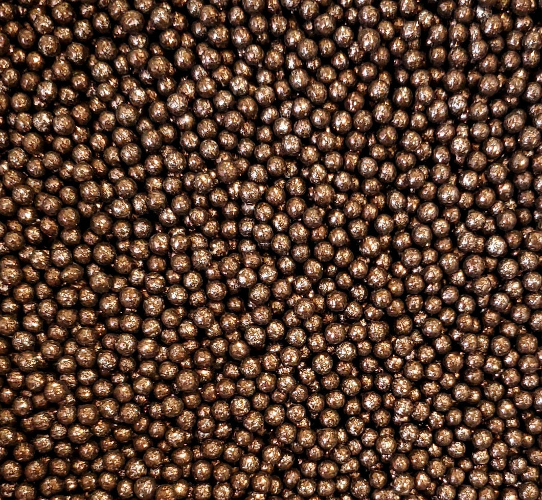 Brown Glitter Pearls 4MM