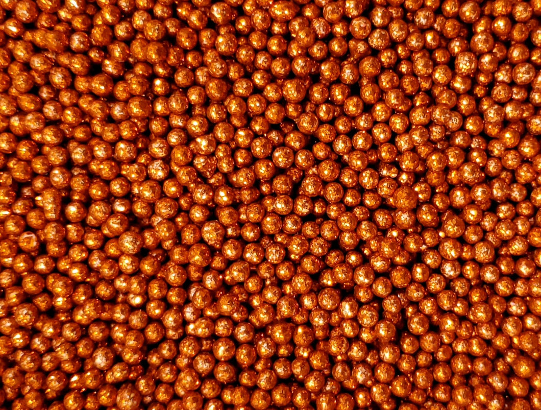 Pumpkin Glitter Pearls 4MM