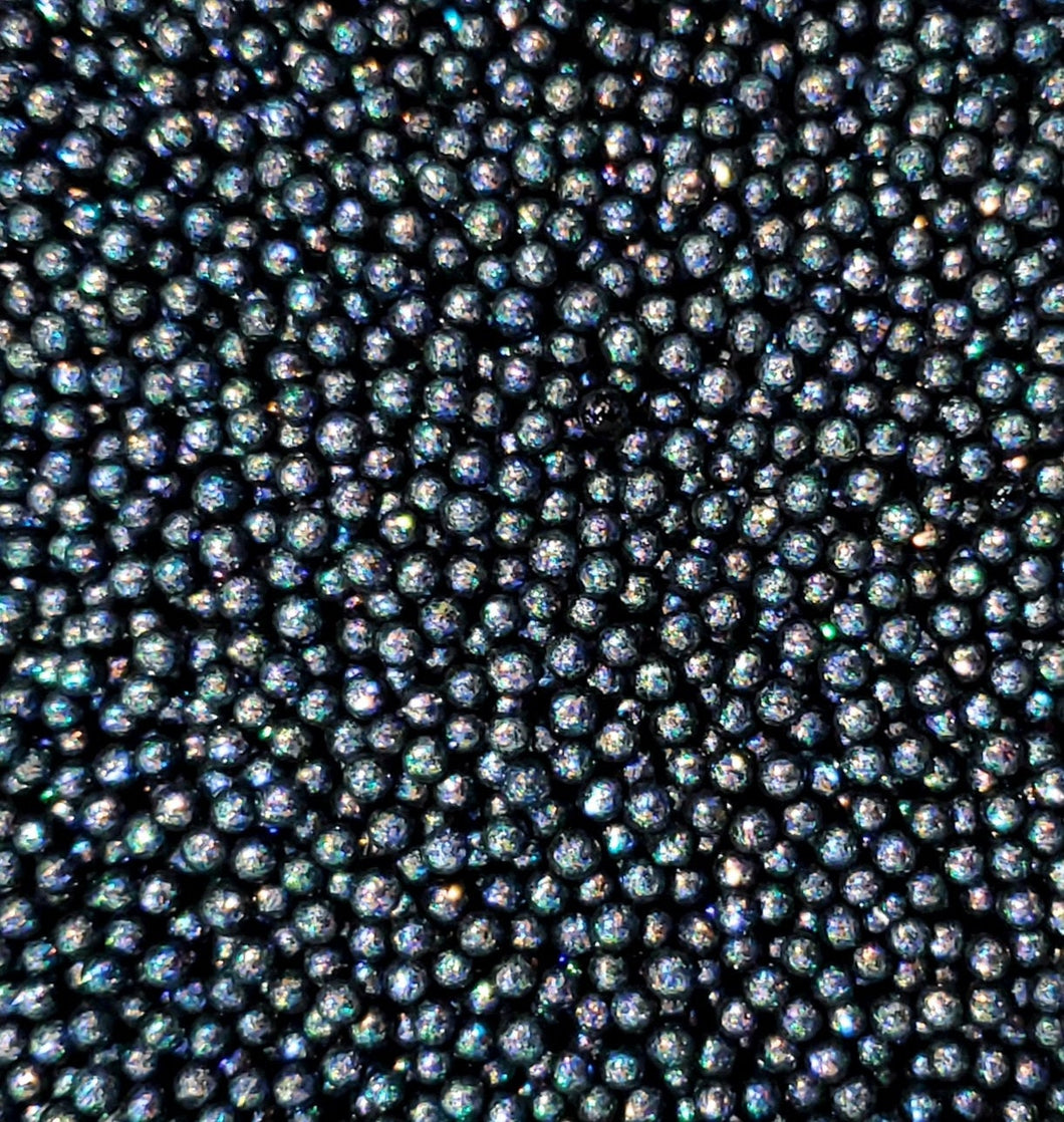 Black Glitter Pearls 4MM