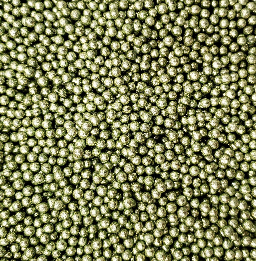 Avocado Glitter Pearls 4MM