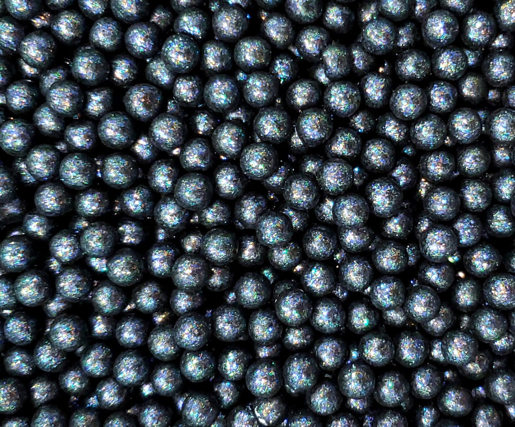 Black Glitter Pearls 6MM