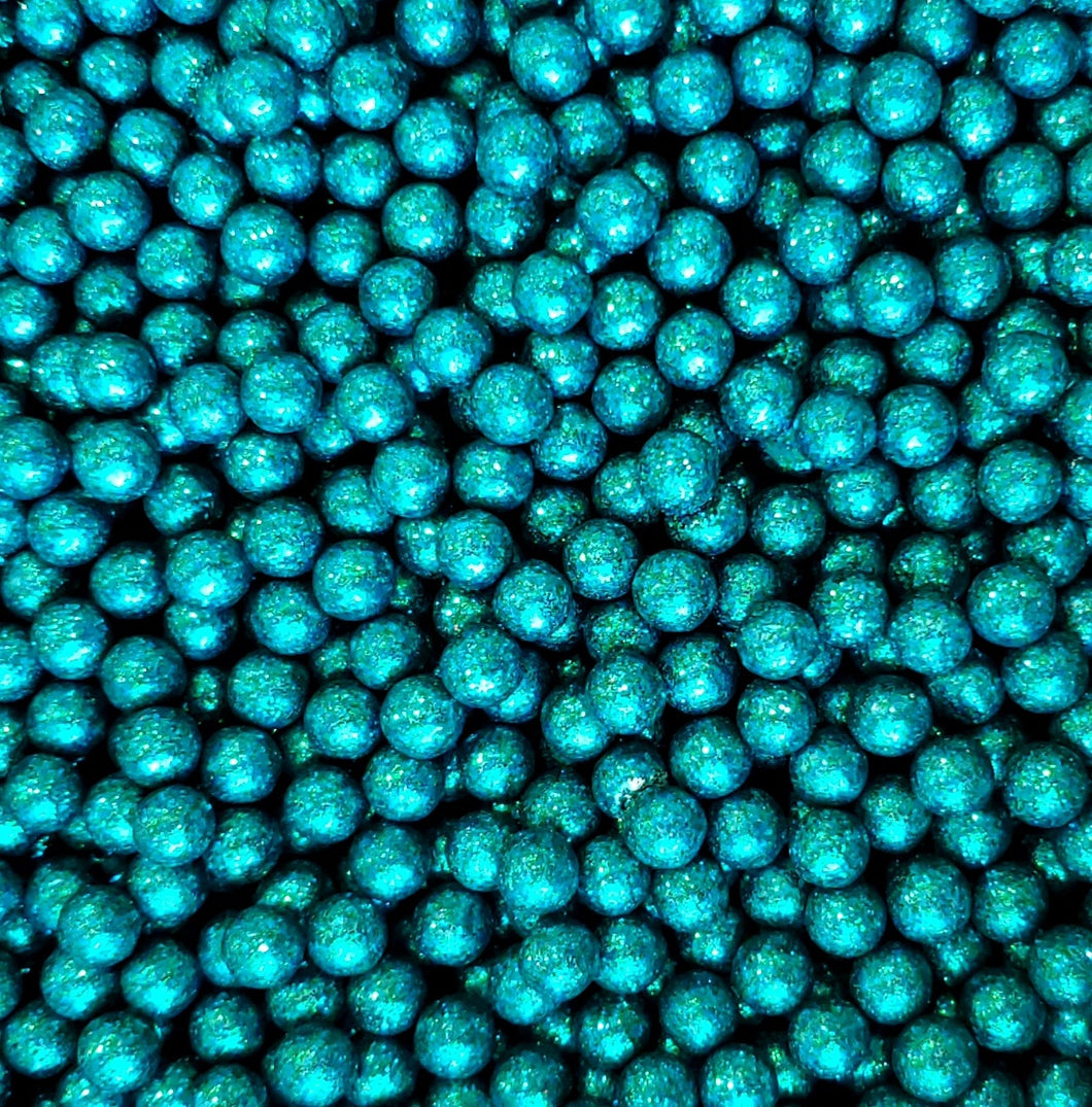 Peacock Glitter Pearls 6MM