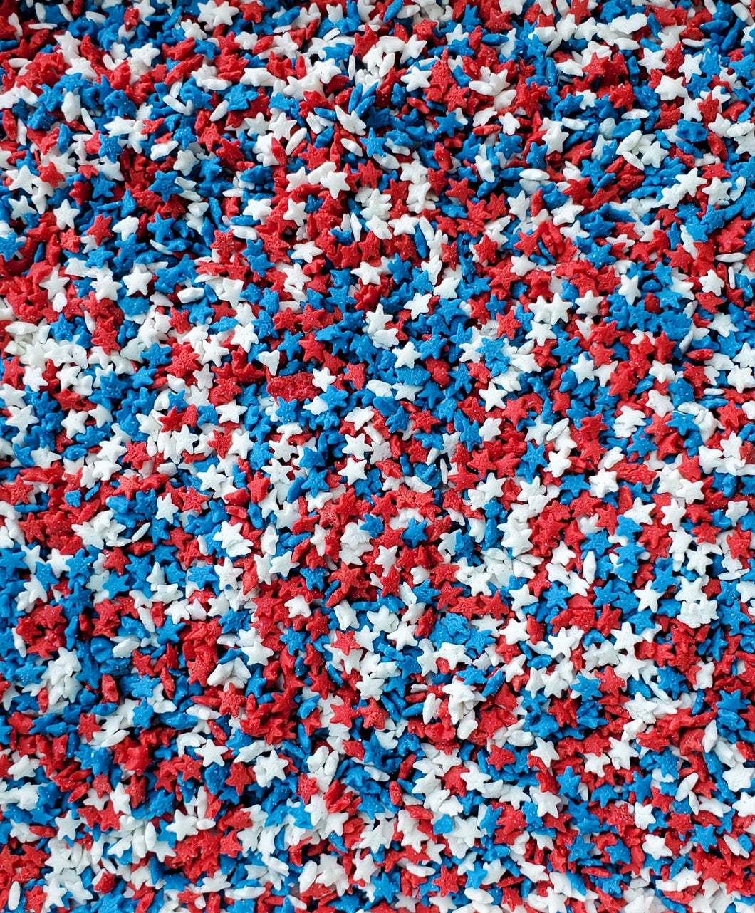 Mini Red, White & Blue Star Confetti Sprinkles