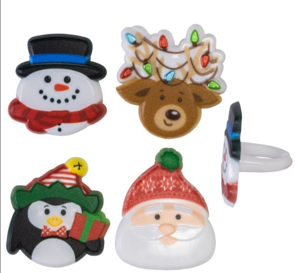 Holiday Icon cupcake rings 12 pack