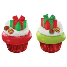 Load image into Gallery viewer, Holiday Gifts cupcake rings 12 pack
